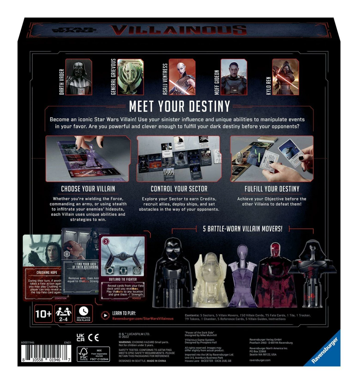 Ravensburger Star Wars Villainous Power Of The Dark Side Board Game 4 Ravensburger Star Wars Villainous Power Of The Dark Side Board Game - Image 2
