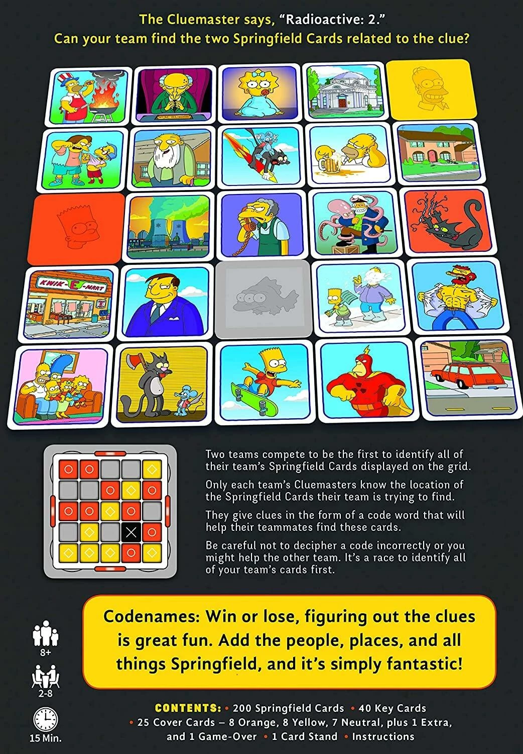 Codenames - The Simpsons Card Game 6 Codenames - The Simpsons Card Game - Image 4