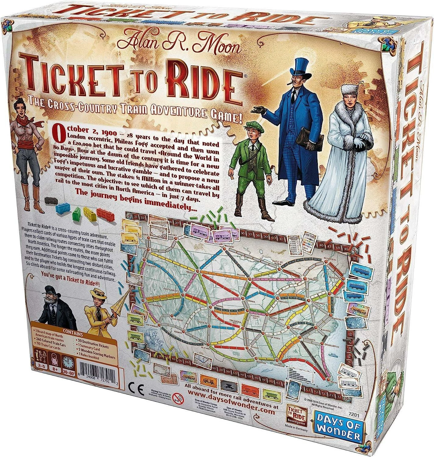 Days Of Wonder Ticket To Ride Strategy Board Game 4 Days Of Wonder Ticket To Ride Strategy Board Game - Image 2