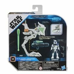Hasbro Star Wars Mission Fleet Expedition Class Action Figure - Captain Rex With AT-RT Walker -STAR ACTION FIGURES Shop e96815l00 5010993750009 back 20 s