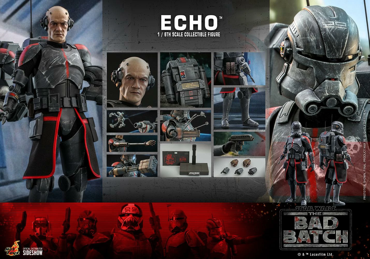 Echo - The Bad Batch - Star Wars Hot Toys Collectibles 1/6 Scale Action Figure 6 Echo - The Bad Batch - Star Wars Hot Toys Collectibles 1/6 Scale Action Figure - Image 4