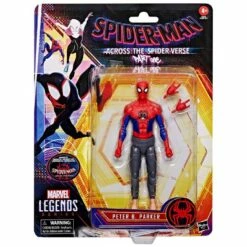 Hasbro Marvel Legends 6 Inch Spider-Man Across The Spider-Verse Retro Action Figure - Peter B. Parker -STAR ACTION FIGURES Shop f38525l20 pkg 22 s