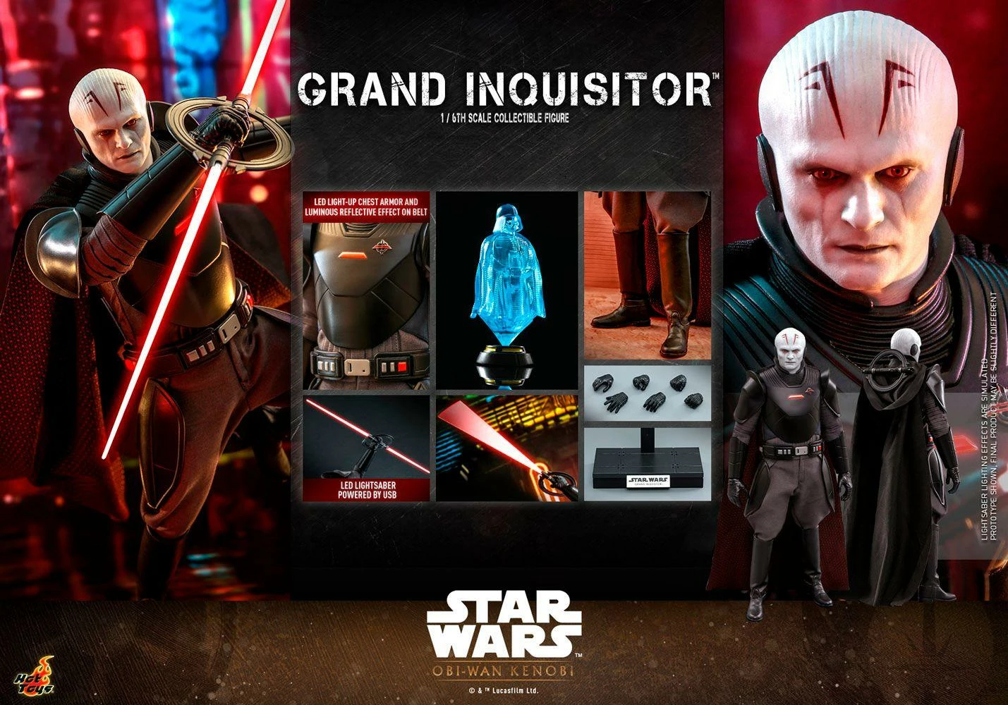 *PRE-ORDER Grand Inquisitor - Star Wars Kenobi Series Hot Toys Exclusive Collectibles 1/6 Scale Action Figure 7 *PRE-ORDER Grand Inquisitor - Star Wars Kenobi Series Hot Toys Exclusive Collectibles 1/6 Scale Action Figure - Image 5