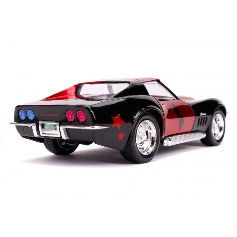 Jada Toys DC Harley Quinn - 1969 Corvette With Harley Quinn Figure Hollywood Rides 1:24 Scale Die Cast Vehicle 8 Jada Toys DC Harley Quinn - 1969 Corvette With Harley Quinn Figure Hollywood Rides 1:24 Scale Die Cast Vehicle - Image 6