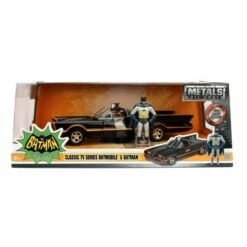 Jada Toys Batman 66 - Batmobile With Batman & Robin Figures Hollywood Rides 1:24 Scale Die Cast Vehicle