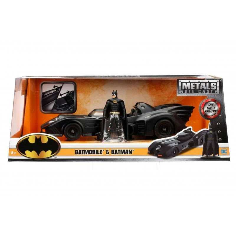 Jada Toys Batman 1989 - Batmobile With Batman Figure Hollywood Rides 1:24 Scale Die Cast Vehicle 3 Jada Toys Batman 1989 - Batmobile With Batman Figure Hollywood Rides 1:24 Scale Die Cast Vehicle