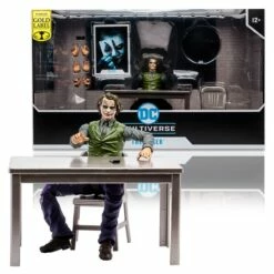 McFarlane DC Multiverse 7 Inch Action Figure - The Joker (Interrogation Room) (TDK) (Gold Label)