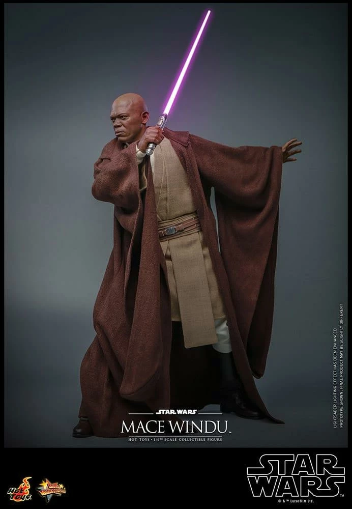 *PRE-ORDER Mace Windu - Star Wars: Attack Of The Clones 20th Anniversary Hot Toys Collectibles 1/6 Scale Action Figure 8 *PRE-ORDER Mace Windu - Star Wars: Attack Of The Clones 20th Anniversary Hot Toys Collectibles 1/6 Scale Action Figure - Image 6