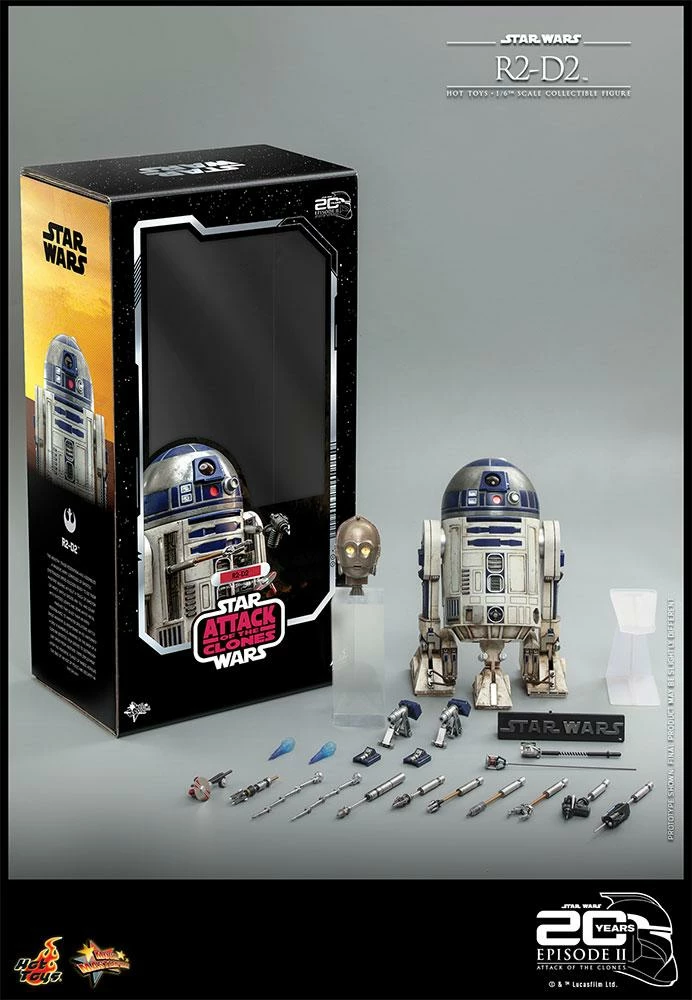 *PRE-ORDER R2-D2 - Star Wars Attack Of The Clones 20th Anniversary Sideshow Hot Toys 1/6 Scale Action Figure 4 *PRE-ORDER R2-D2 - Star Wars Attack Of The Clones 20th Anniversary Sideshow Hot Toys 1/6 Scale Action Figure - Image 2