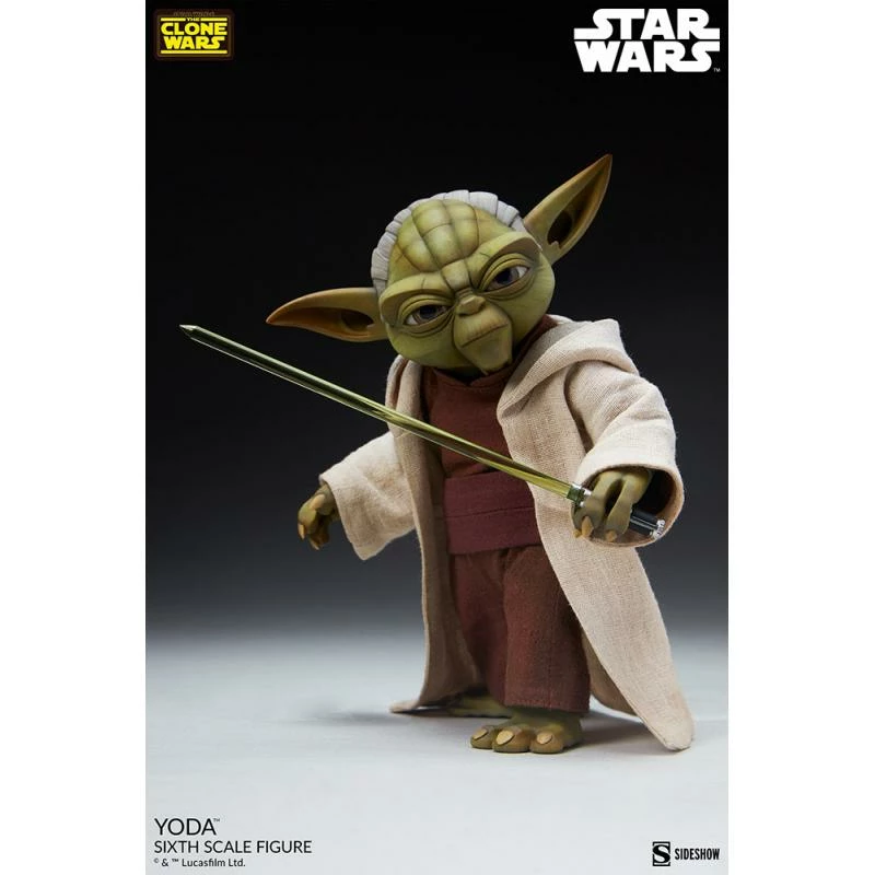 Yoda (Clone Wars) - Star Wars Sideshow Collectibles 1/6 Scale Action Figure 8 Yoda (Clone Wars) - Star Wars Sideshow Collectibles 1/6 Scale Action Figure - Image 6