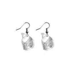 STAR WARS BOBA FETT 3D HELMET DANGLE EARRINGS