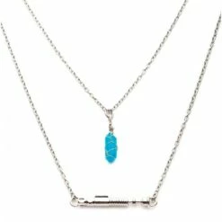 STAR WARS Kenobi - Obi-Wan Lightsaber Hilt Pendant Necklace Twin Set -STAR ACTION FIGURES Shop swobsabrtpnk01 1 800x800 1