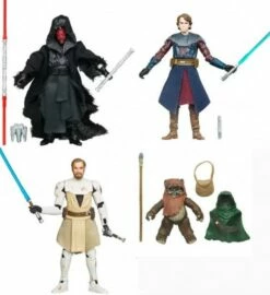 Hasbro Star Wars The Vintage Collection Action Figure Wave 28 - Set Of 4 (Maul, Wicket, Obi, Anakin)